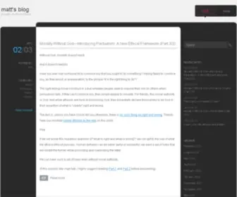 Matt.com(Matt's blog) Screenshot