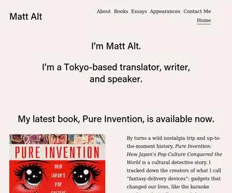Mattalt.com(Matt Alt) Screenshot