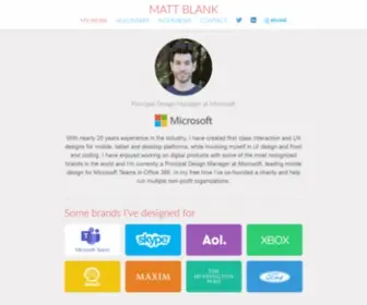 Mattblank.com(Matt Blank) Screenshot