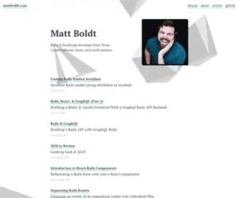 Mattboldt.com(Ruby on Rails) Screenshot