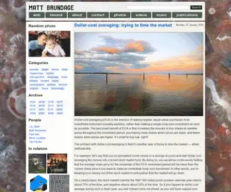 Mattbrundage.com(Matt Brundage) Screenshot