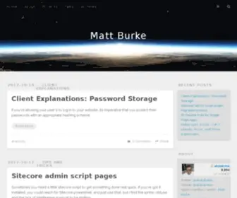 Mattburkedev.com(Matt Burke) Screenshot