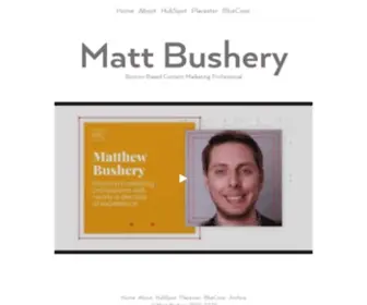 Mattbushery.com(Matt Bushery) Screenshot