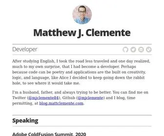 Mattclemente.com(Matthew J) Screenshot