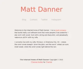 Mattdanner.net(The Internet Home of Matt Danner) Screenshot