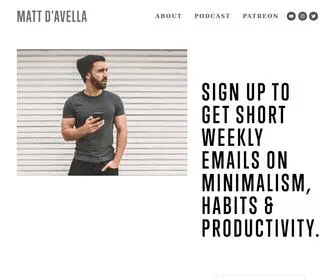 Mattdavella.com(Matt D'Avella) Screenshot