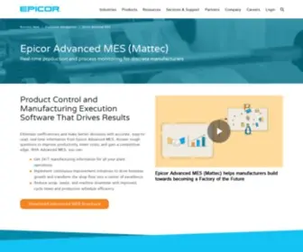 Mattec.com(Manufacturing Execution (MES)) Screenshot