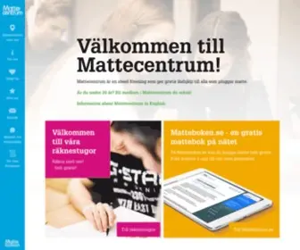 Mattecentrum.se(Välkommen till Mattecentrum) Screenshot