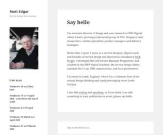 Mattedgar.com(Service design & innovation) Screenshot