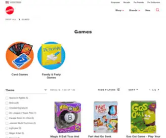 Mattelgames.com(Mattel Games For All Ages) Screenshot
