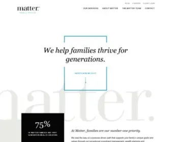 Matterfamilyoffice.com(Matter Family Office) Screenshot