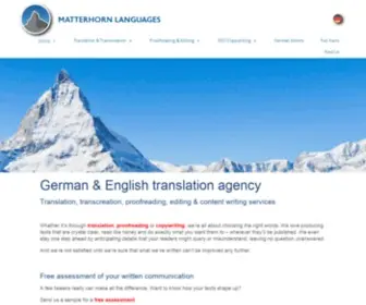 Matterhornlanguages.com(Translation agency for high) Screenshot