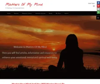 Mattersofmymind.com(Matters Of My Mind) Screenshot