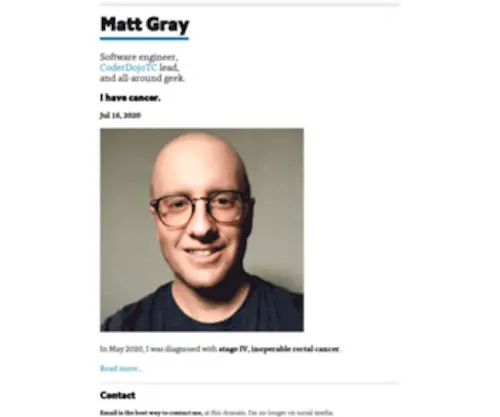 Mattgray.org(Matt Gray) Screenshot