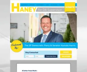 Matthaney.com(Matt Haney for District 6 Supervisor) Screenshot