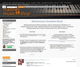 Matthesmusic-Verlag.de(Gemafreie Musik) Screenshot