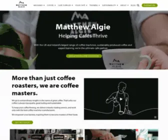 Matthewalgie.com(The complete partner for your coffee business) Screenshot