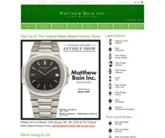 Matthewbaininc.com(Fine Watches For Sale) Screenshot