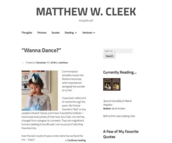 Matthewcleek.com(Living life well) Screenshot