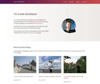 Matthewfedak.co.uk(British web developer living in Germany) Screenshot