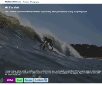 Matthewiannucci.com(Matthew Iannucci) Screenshot