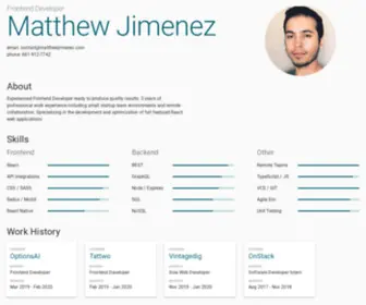Matthewjimenez.com(Matthew Jimenez) Screenshot
