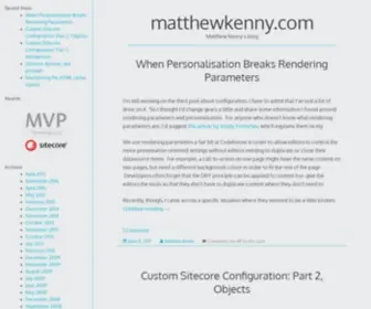 Matthewkenny.com(Matthew Kenny's blog) Screenshot