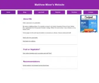 Matthewminer.name(Matthew Miner's Completely Professional Website) Screenshot