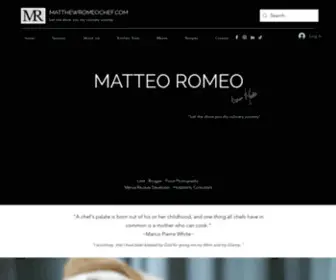 Matthewromeochef.com(Chef Matteo Romeo) Screenshot