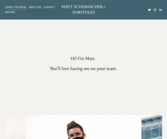 Matthewschumacher.com(MATT SCHUMACHER // PORTFOLIO) Screenshot