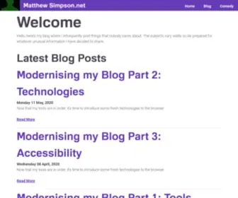 Matthewsimpson.net(Matthew) Screenshot