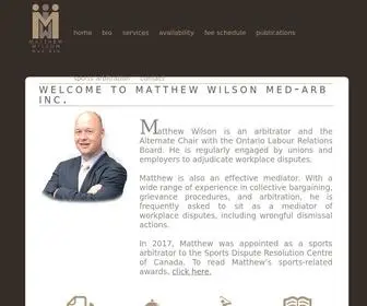 Matthewwilsonarbitration.com(Matthew Wilson) Screenshot