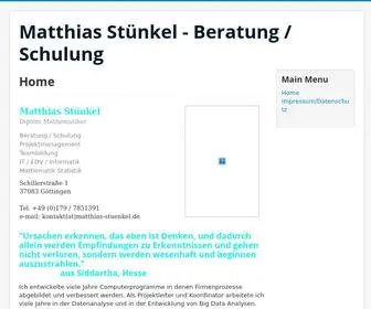 Matthias-Stuenkel.de(Beratung Schulung Coaching Prozessmanagement Projektmanagement IT Mathematik Statistik Unternehmensanalysen) Screenshot