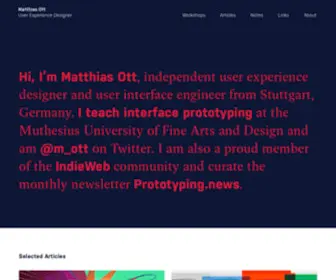 Matthiasott.com(User Experience Designer) Screenshot