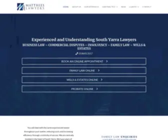Matthieslawyers.com.au(Matthies Lawyers) Screenshot