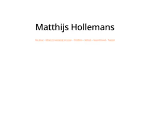 Matthijshollemans.com(Matthijs Hollemans) Screenshot