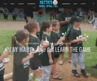 Matthys-Baseball-Softball-Tball.com(Baseball, Softball, T-Ball) Screenshot