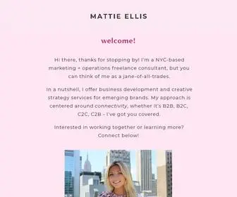 Mattie-Ellis.com(Mattie Ellis) Screenshot