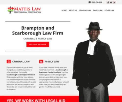 Mattislaw.ca(Law Firms in Toronto) Screenshot