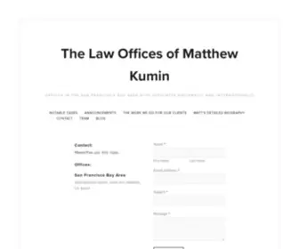 Mattkuminlaw.com(The Law Offices of Matthew Kumin) Screenshot