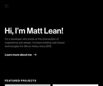 Mattlean.com(Matt Lean) Screenshot
