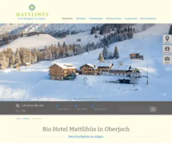Mattlihaus.de(Biohotel Mattlihüs Oberjoch ) Screenshot