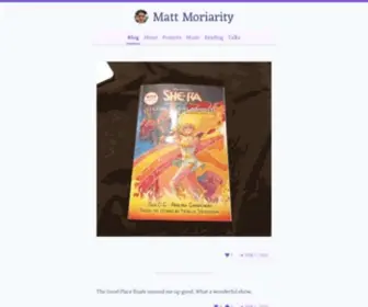 Mattmoriarity.com(Matt Moriarity) Screenshot