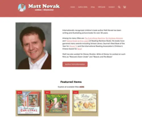 Mattnovak.com(Children's Books) Screenshot