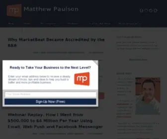 Mattpaulson.com(Matt Paulson) Screenshot