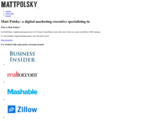 Mattpolsky.com(Matt Polsky) Screenshot