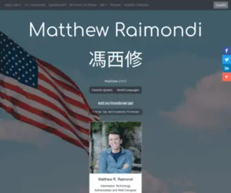 Mattraimondi.com(Matt Raimondi) Screenshot