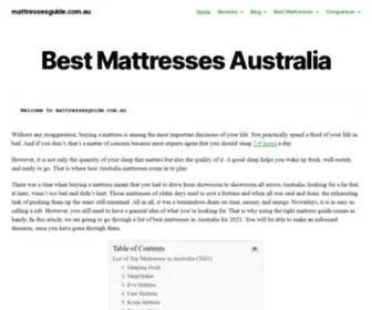 Mattressesguide.com.au(An Ultimate Guide to Buy the Best Mattresses in Australia) Screenshot