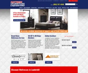 Mattressfurnitureliquidators.com(Discount Mattresses Lauderhill) Screenshot