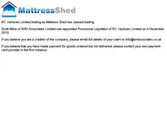 Mattressshed.co.uk(Mattresses) Screenshot